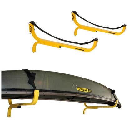 SUSPENZ Kayak Storage Rack, Flat Wall Hanger/Hook for Canoe, Kayak, SUP Storage, Indoor & Outdoor Use, Safety Straps, Holds 125 lbs (11-8801)