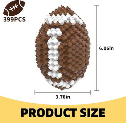 Football Block Set Adults challenging STEM Block Decoration Miniature 3D Educational Toys for 14 15 16 Years and Above (399 Pieces)