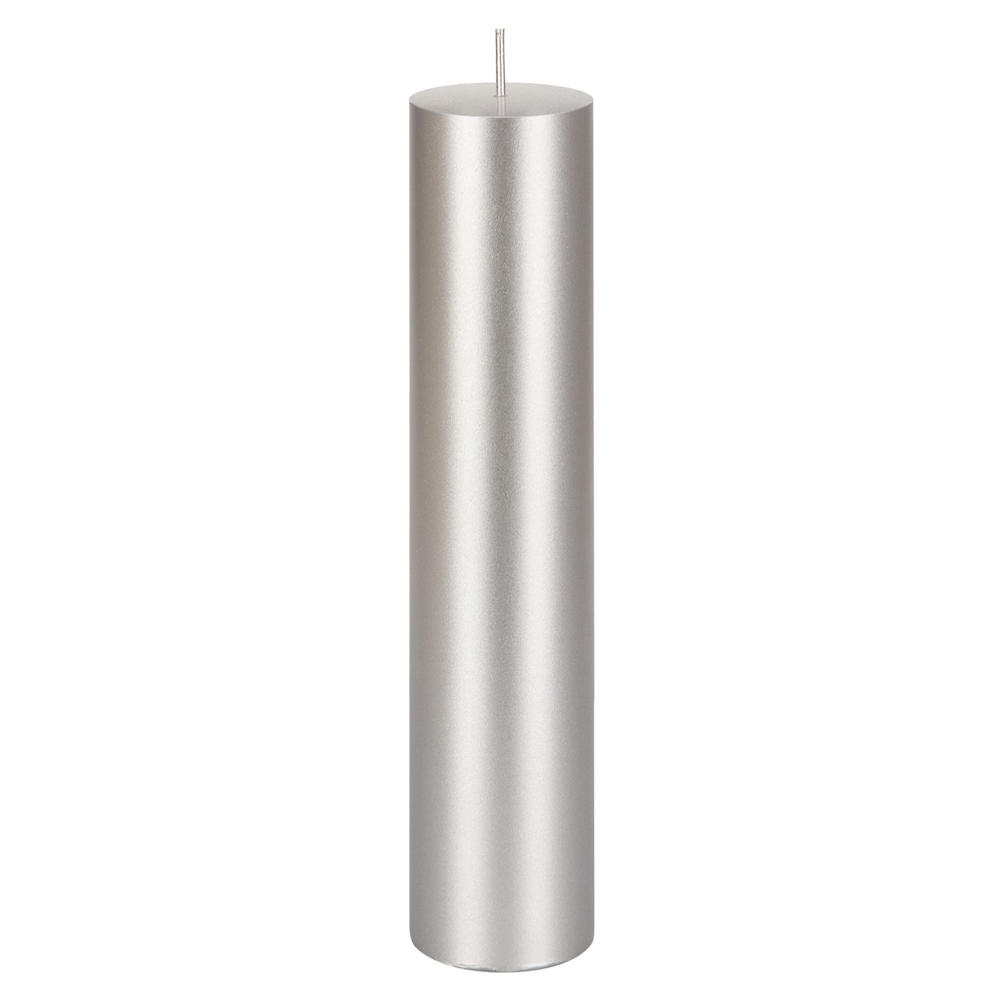 Mega Candles 1 pc Unscented Solid Silver Pillar Candles, Hand Poured Premium Wax Candle 2 Inch x 9 Inch, Home Décor, Spas, Weddings, Occasions, Party, Centerpieces, Holidays, Vigils, Prayers