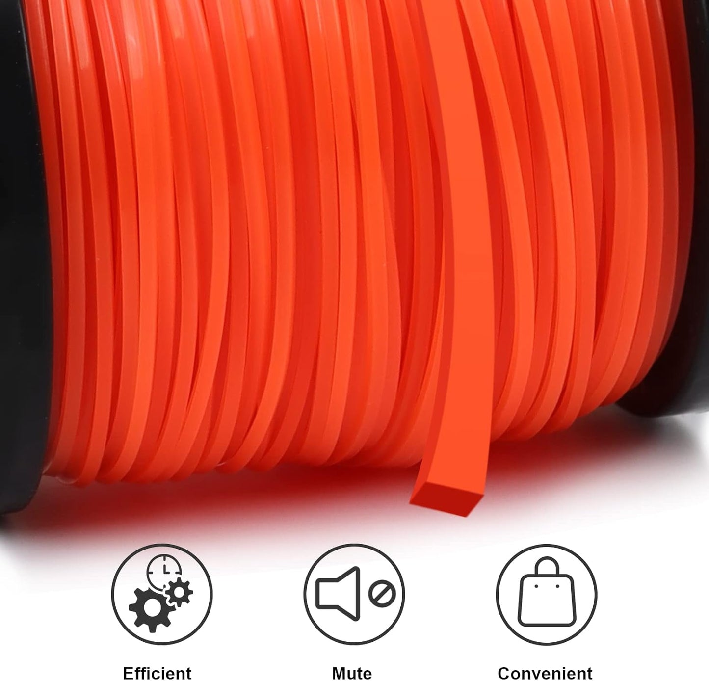 VIABRICO 0.080 Inch Weed Wacker String Trimmer Line - Commercial Grade Square Nylon - 425ft Spool