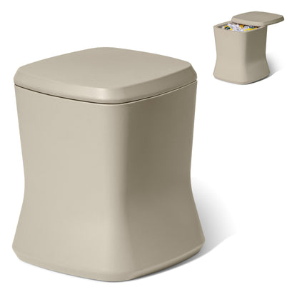 Coast Modern Outdoor Side Table Cooler - 2 in 1 Patio Decor Storage Table & Ice Chest - 25 QT - Sand