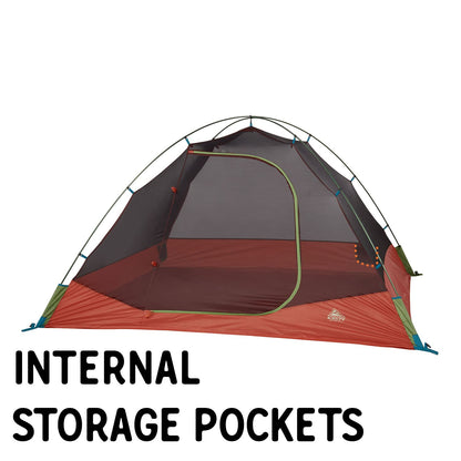 Kelty Discovery Trail Backpacking Tent, Lightweight and Easy to Setup Backpacking Shelter with 2 Aluminum Poles, Single Door Single Vestibule, Stuff Sack Included