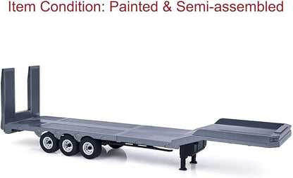 TOUCAN RC HOBBY Plastic Semi Trailer Flatbed 1502 for 1/18 Remote Control Tractor Truck HUINA 1501 Electronic Support Legs Tail Board for Adult