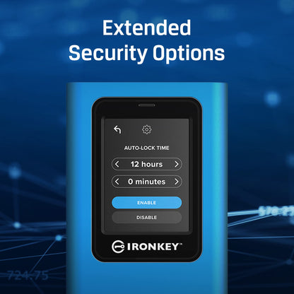 Kingston IronKey Vault Privacy 80 960GB External SSD | FIPS 197 | XTS-AES 256GB Encrypted | Touch Screen PIN | Secure Data Protection | IKVP80ES/960G