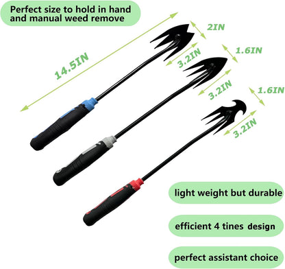 Skiennix 3-Piece Weed Puller Tool Set - Portable Garden Weeder for Easy Uprooting & Planting