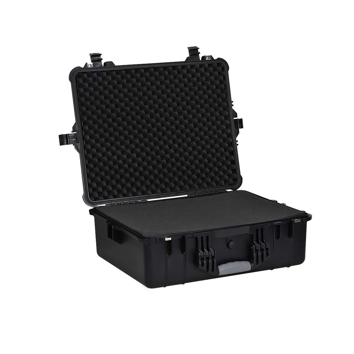 MEIJIA Portable Waterproof Protective Hard Case, Camera Case with Customizable Fit Foam Inserted,Fit Use of Drones,Camera,Equipments, Elegant Black (24.25"X19.43"X8.68")