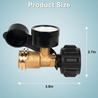 SHINESTAR Propane Tank Gauge - Universal Gas Level Indicator for 5-20 lb Tanks | QCC1/Type 1 Connection