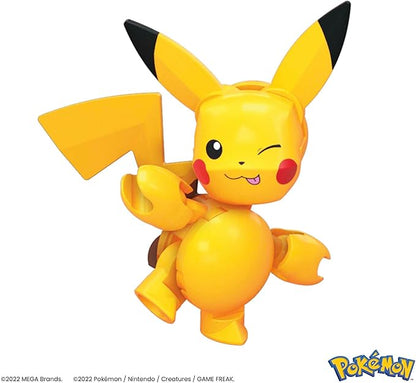 MEGA Pokémon Action Figure Building Toys for Kids Pikachu Evolution Set with 159 Pieces 3 Poseable Characters 8 Year Old Gift Idea