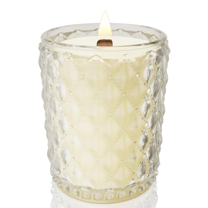 M&SENSE 16.6oz Wood Wick Scented Candle, Non Toxic Soy Wax with Crackling Wick, Lilac Blossom Scent 100H Burn Long Lasting for Bedroom Kitchen Home Decor, Housewarming Gifts for Family Friends