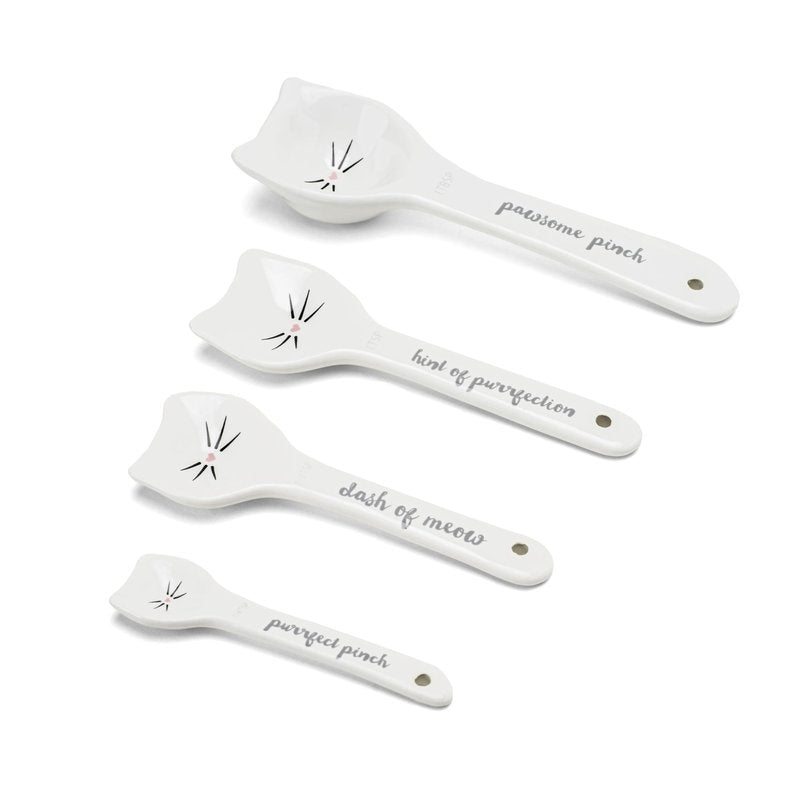 Lemon Ceramic Spoons Set: Lemon Shaped Measuring Spoons: 1 Tablespoon, 1 Teaspoon, 1/2 Teaspoon and 1/4 Teaspoon