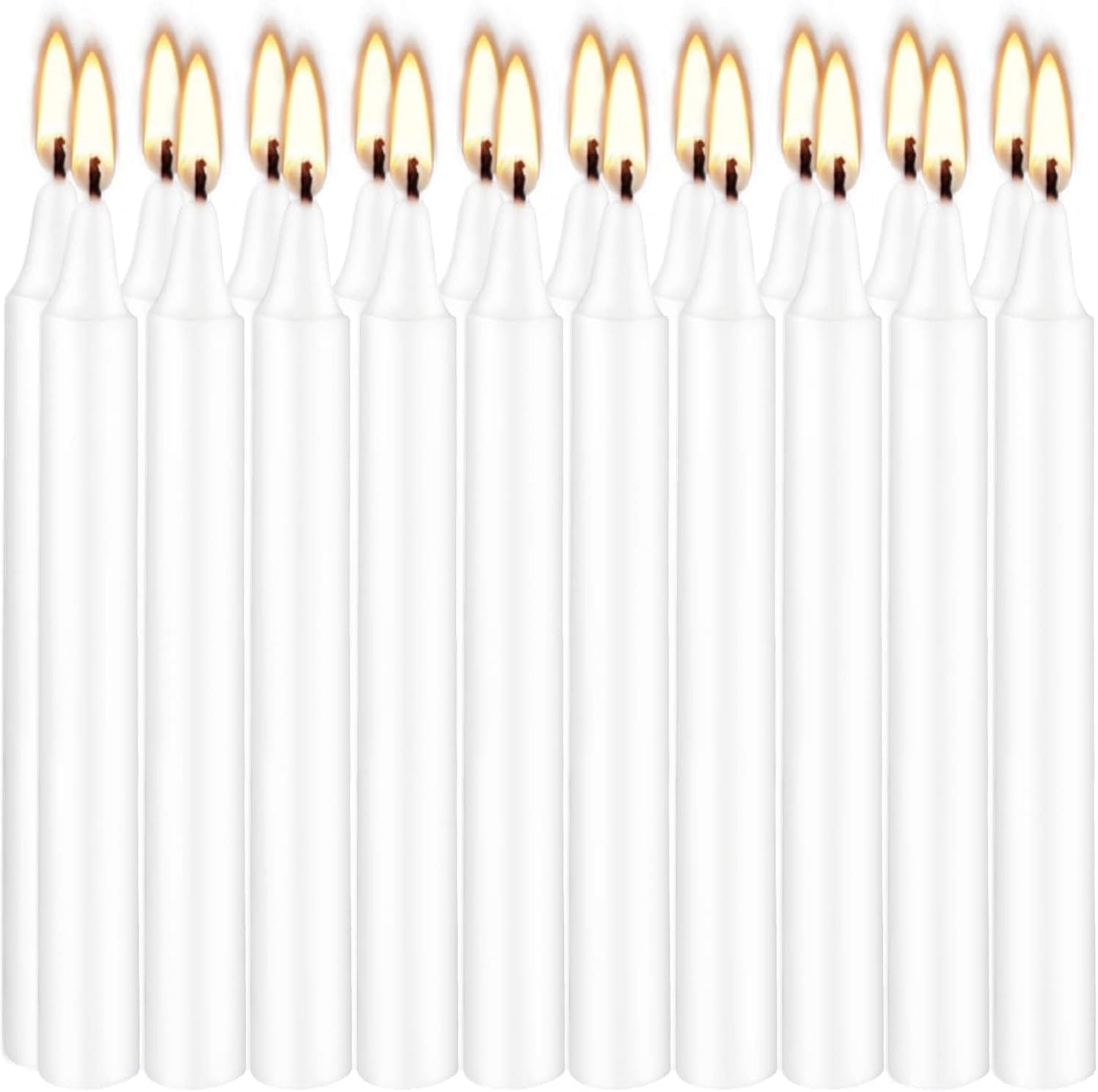 Howemon White Candles Set of 40, 4" White Spell & Chime Candles, Unscented Mini Taper Candle for Witchcraft, Wiccan Altar, Magic Tools, Rituals, Prayer, Meditation and Christmas Party Decoration