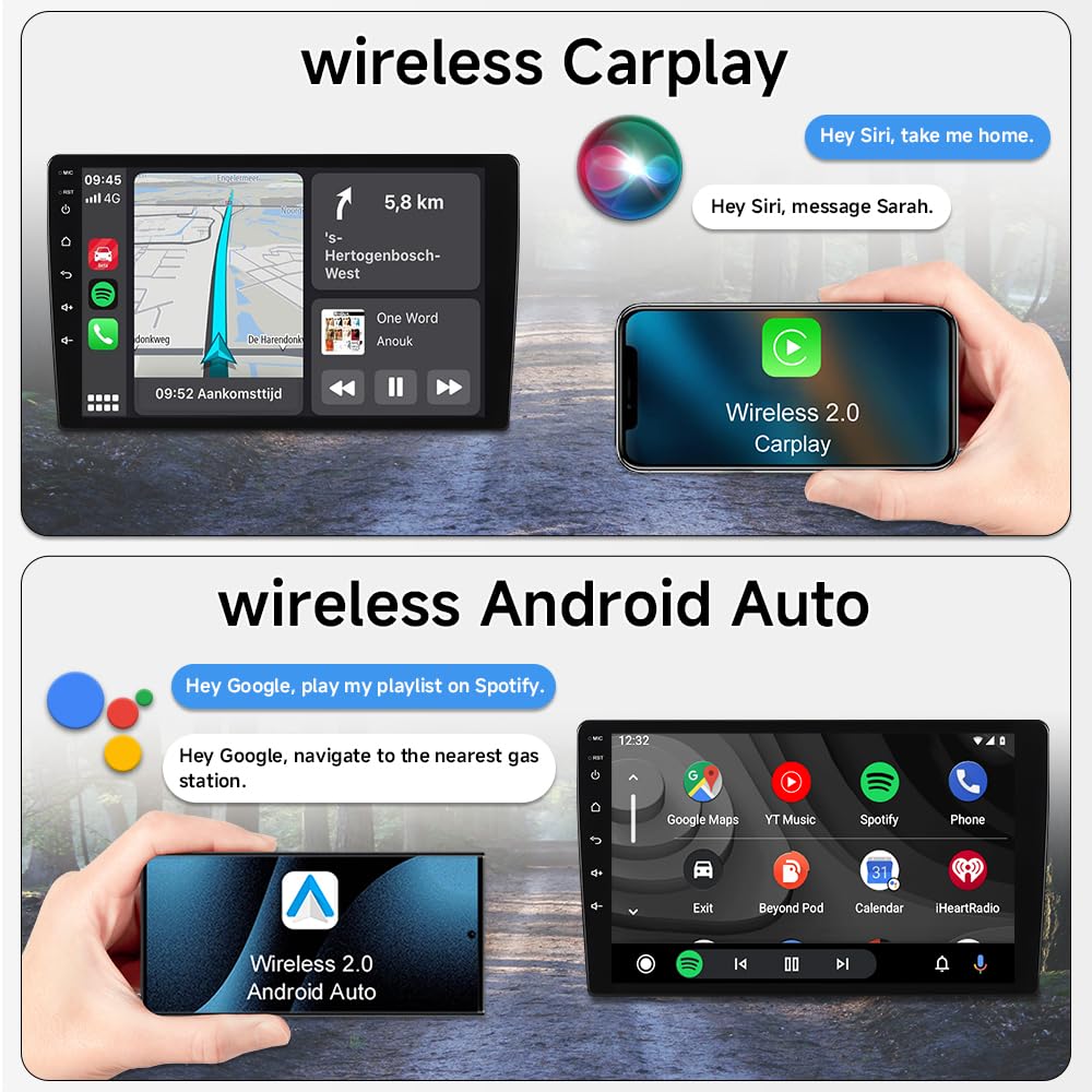 ASURE 9 inch Android 15 Car Stereo Radio for Ford Expedition 2007-2014 Auto Air Conditioner,4G+64G GPS Navigation Unit with Wireless Carplay,Android Auto,1280x800 HD Touchscreen