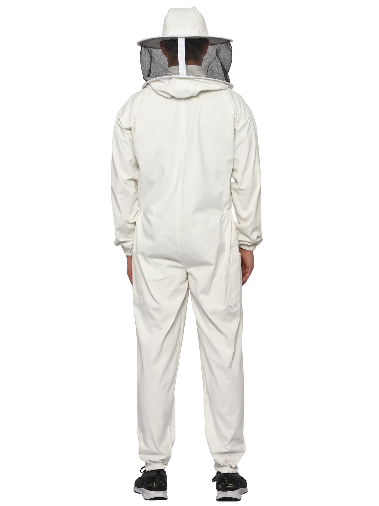 BEEATTIRE Professional Bee Suit With Round Hood Veil- Thick Cotton Bee Suit Sting-less Protection Pro Beekeeper Suit Bee Keeper Suite Trajes De Apicultura Beekeeping Coverall With Bee Gloves 3XL
