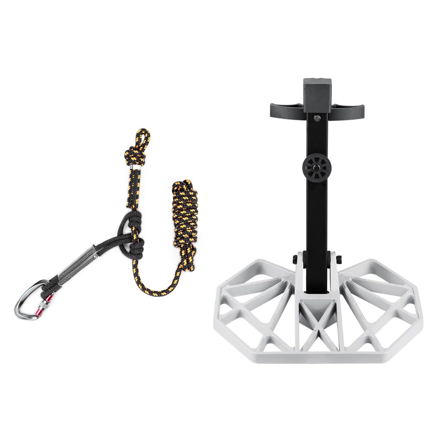 NatureBlend Tree Stand Safety Rope Hunting Platform, 12"x12" Die-Cast Aluminum Saddle Hunting Platform, Silent Adjustable Tree Saddle Platform