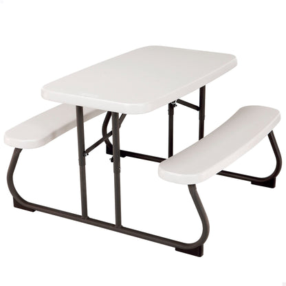 Lifetime 280094 Kid's Picnic Table, Size 1, Almond & 80425 Kids Folding Table, Almond, 24”