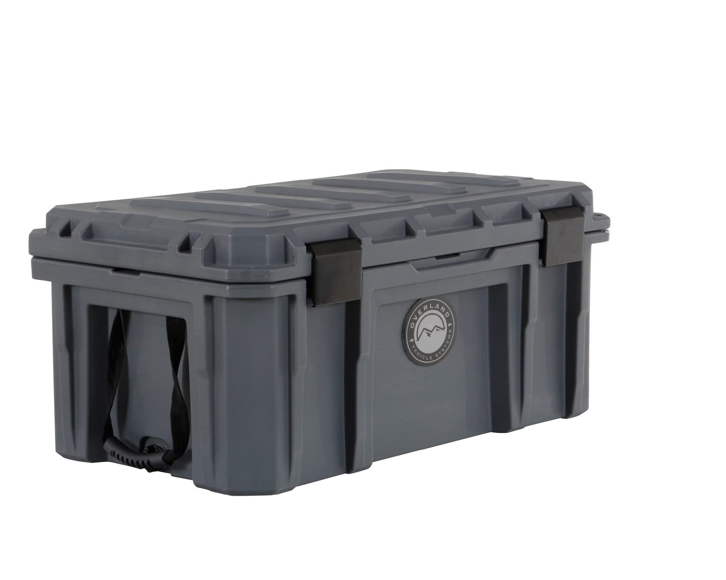 Overland Vehicle Systems 40100011 Dark Gray 95 QT Dry Box Storage with Drain and Bottle Opener | Waterproof Seal | Heavy-Duty Latches and Nylon Handles | Keeps Gear Safe, Dry and Organized