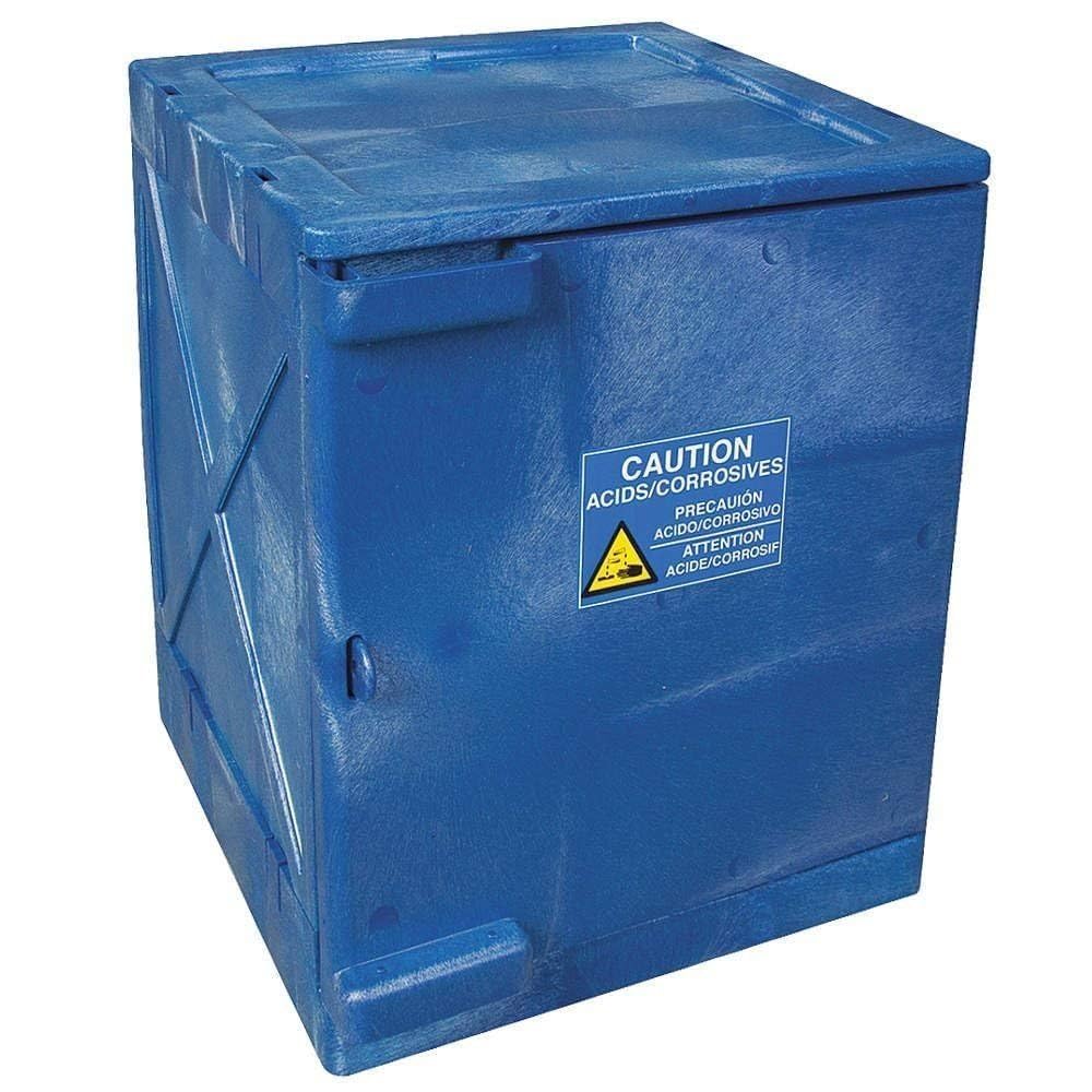 Eagle M04CRA Bench Top Poly Cabinet, 1 Door, 4 gal, Blue