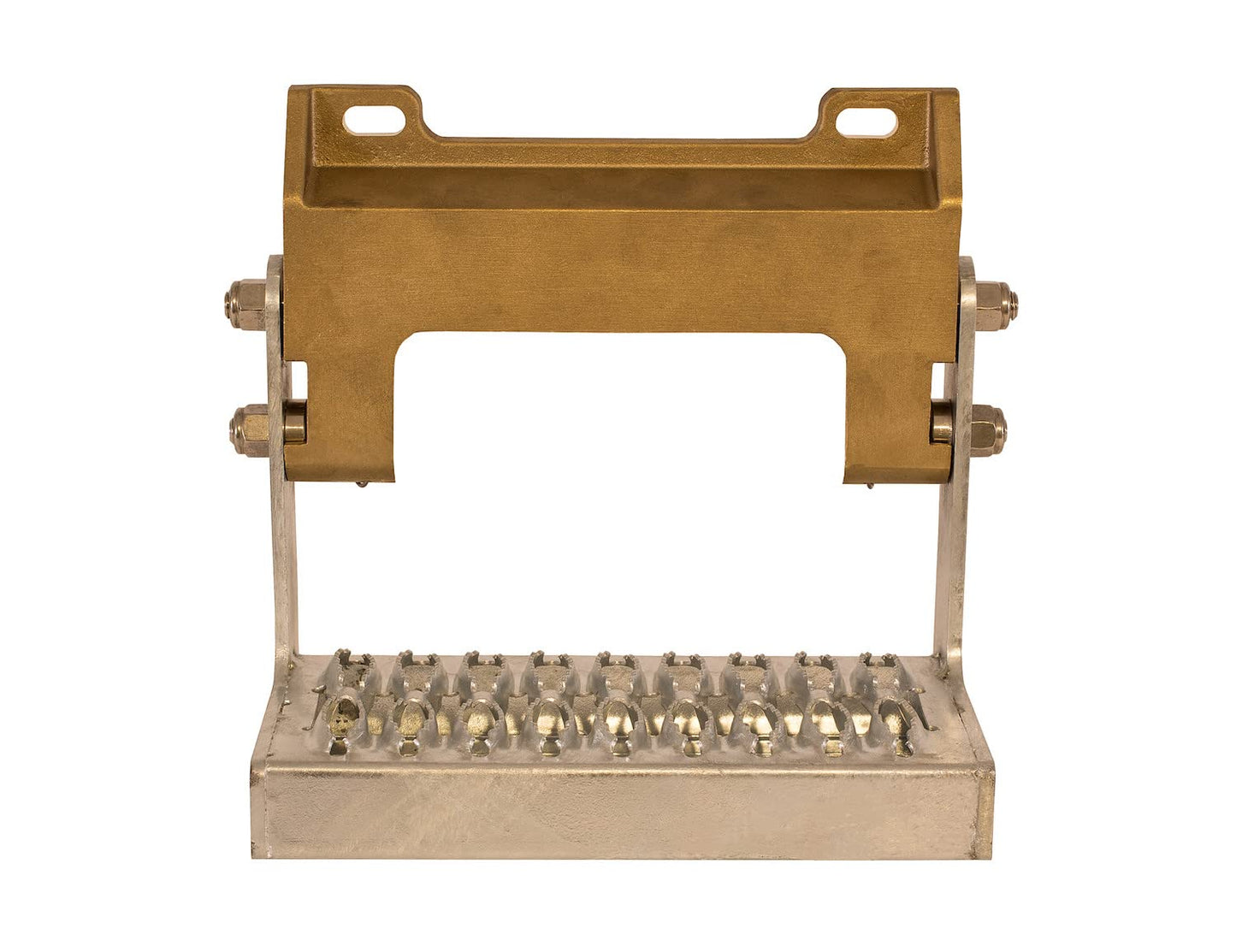 Buyers Products 5230710 Swinging Truck Step, Mounts to Bumpers - Brass Bracket and Stainless Steel Shafts, Galvanized Grip, Folding Pivot Step for Semi & Work Trucks, Mounting Hardware Not Included