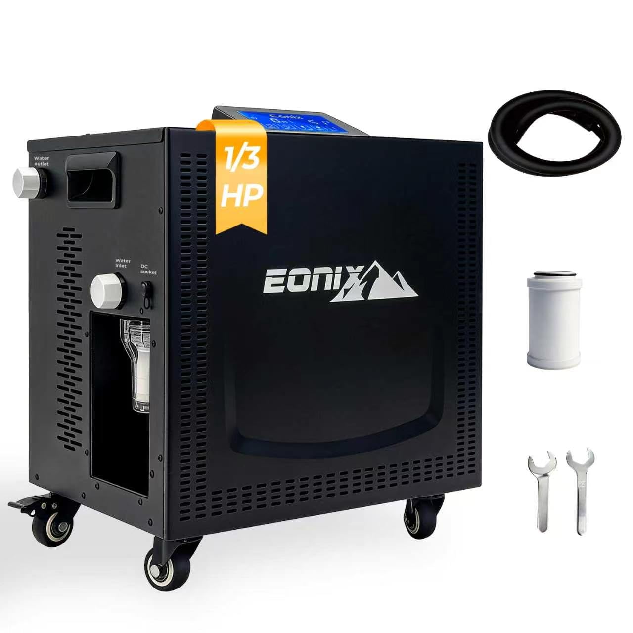 Upgraded Cold Plunge Chiller 1/3 HP, Professional Ice Bath Water Chiller for Cold Plunge Tubs, Built-in Filter & Pump, Insulated Hoses, Powerful Cooling for Cold Therapy Recovery & Home Use (1/3 HP)