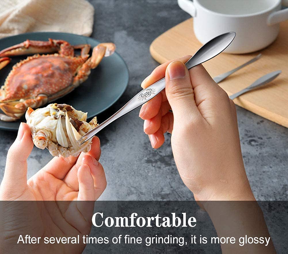 YGAOHF 12 Pcs Professional Crab Leg Crackers and Tools - Includes 3 Crab Crackers, 3 Lobster Shellers, 3 Crab Leg Forks/Picks, 3 Disposable Lobster Bibs and Storage Bag, Dishwasher Safe