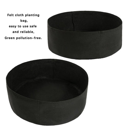 TITA-DONG Round Fabric Garden Plant Bed,50 Gallon Garden Fabric Grow Bag,Garden Vegetable Bed Planting Container Planter for Plants, Flowers, Vegetables (Black, 15 Gallon)