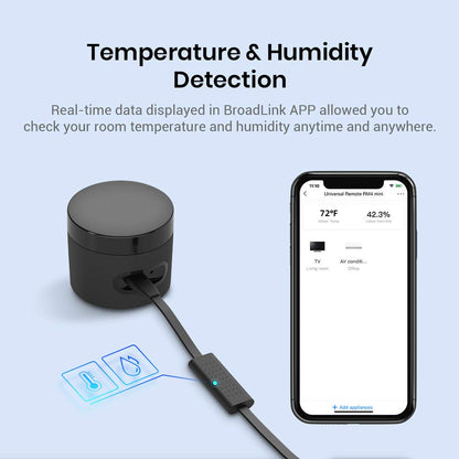 Broadlink RM5plus Universal Infrared Remote, Voice Control with Alexa & Google Assistant, Wi-Fi Smart Home Remote for TV, AC, Fans, All-in-One Smart Hub with Scene & Timer, 2.4GHz Wi-Fi Only