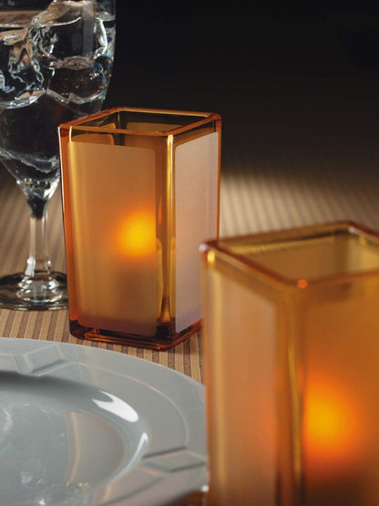 Hollowick® Platinum+™ Flameless Rechargeable Set: (24) Amber LED Candles, (2) Charging Trays, (1) Power Supply