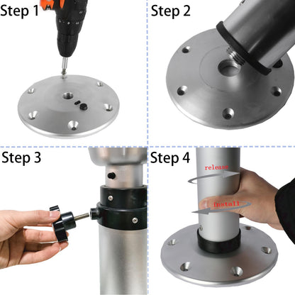 HWHongRV 3 Levels Adjustable RV Boat Table Pedestal, Detachable Aluminum Alloy RV Table Legs Stand Base Telescoping Mount Frame 17-29 Inch Height Range for RV Marine Boat Marine Yacht