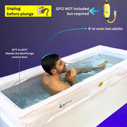 Caplide BoxPlunge Cold Plunge Liner Box 10 and Box19. Chest Freezer 10 cu. ft. or 19cuft to Cold Plunge Liner. Plug and Play. Heavy Duty. Deep Freezer Liner (Box 19 (Large))