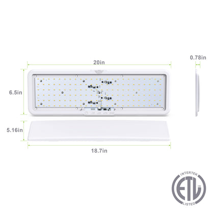 Leisure LED RV LED Ceiling Light Fixture 20" x 6.5" -1450 Lumen with Touch Dimmer Switch Interior Lighting for Car/RV/Trailer/Camper/Boat DC 12V Natural White 4000-4500K (4-PACK)