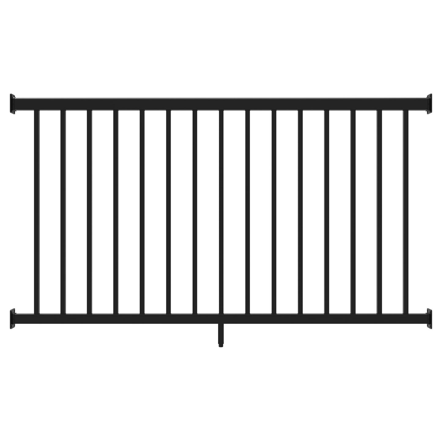 AMSOOM Railing kit-36 Inches High Heavy Duty Steel with Railings Balusters for Terraces and Courtyards Various Indoor and Outdoor Scenes(Black,6ft Wide)