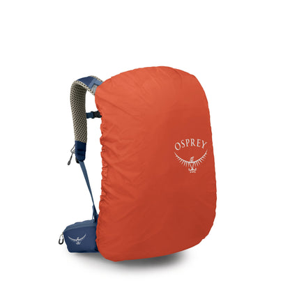 Osprey Stratos 34L Men's Hiking Backpack - Camping Bag with Waterproof Raincover, Bottle Pockets, & Gear Straps, Nirvana Blue