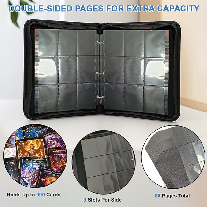 Personalized Ice Cream Drip Baseball Card Binder with Name &amp Number – Zipper Trading Card Album with Handle – Collector Case for Players &amp Fans (Ice Cream Drip Art #8)