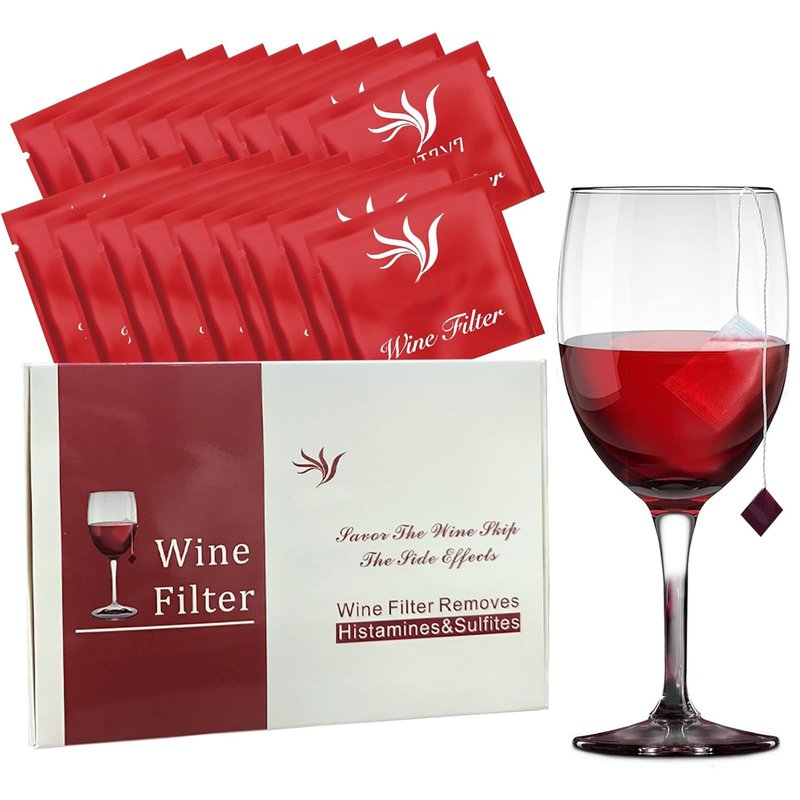18 Pack Wine Filters, Wine Purifier To Remove Sulfite And Histamine, Wine Lover Accessories Valentine's Day Party Gifts for Men Women Him Mother Father Girlfriend Boyfriend Wife