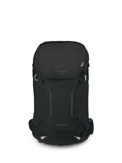 Osprey Hikelite 32L Lightweight Hiking Backpack - Durable Travel Daypack with Rain Cover for Men and Women, Black, M/L