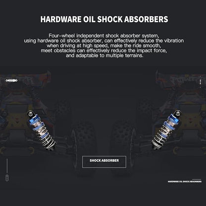 GoolRC WLtoys 124007 Brushless RC Cars 1:12 Scale Remote Control Car 4WD 75km/h High Speed Racing Car 2.4GHz All Terrain Off Road RC Truck RTR with Metal Chassis for Adults