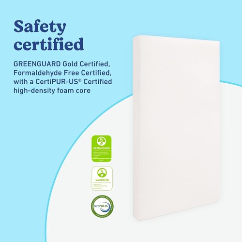 Graco Premium Crib & Toddler Mattress - GREENGUARD Gold Certified, Waterproof, Machine Washable Cover, Fits Standard Cribs & Toddler Beds