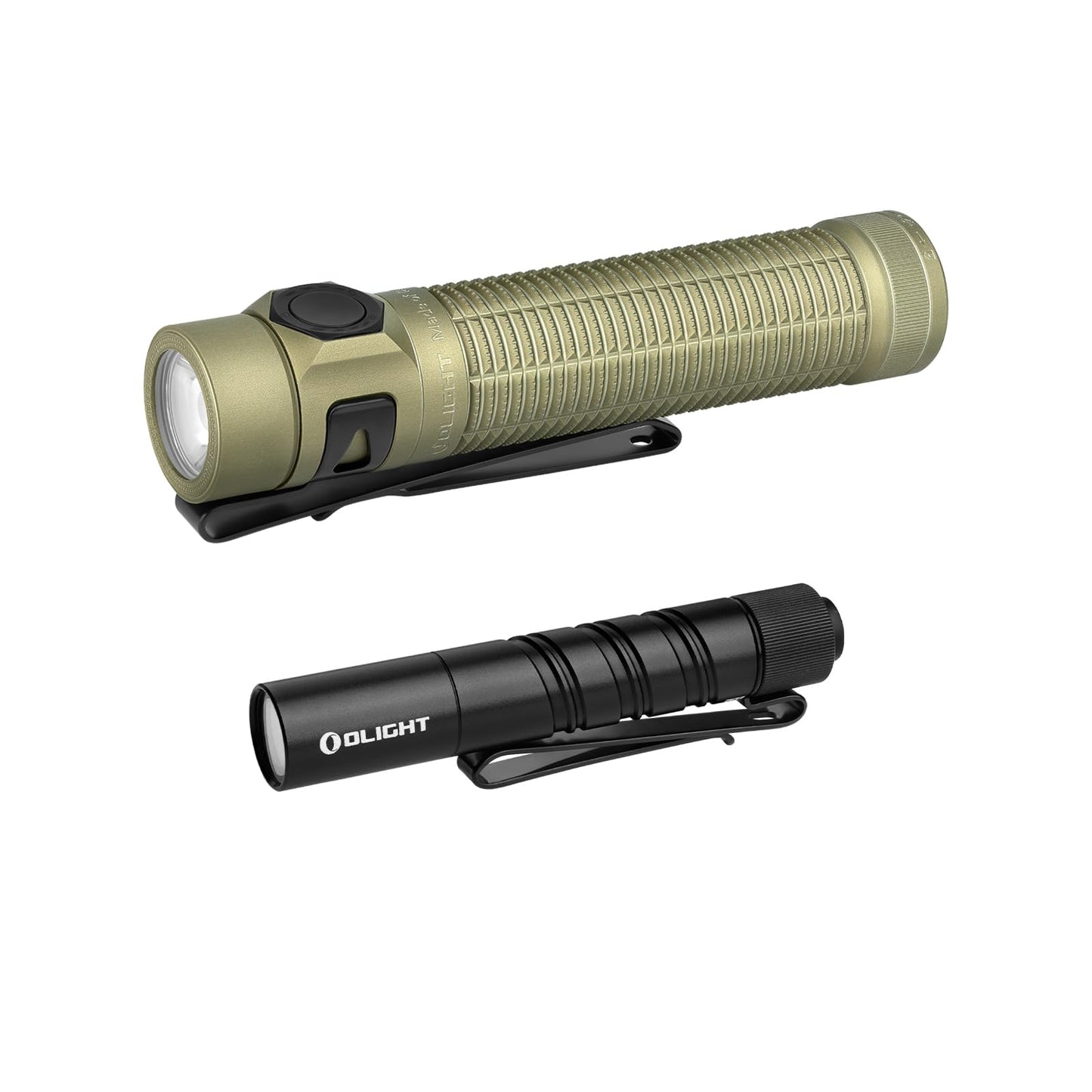 OLIGHT I3T 2 EOS Pocket EDC Flashlight, 200 Lumens Compact Bright Handheld Flash Lights Bundle with atonUltra EDC Flashlight Rechargeable, 1800 Lumens Small Pocket Light with Dual Charging
