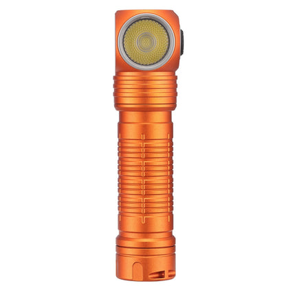 SKILHUNT H300 Magnetic USB Rechargeable Headlamp Flashlight Hands-Free Waterproof Angle Work Light for Running, Camping, Hiking, Caving (Orange, H300 F50S High CRI)