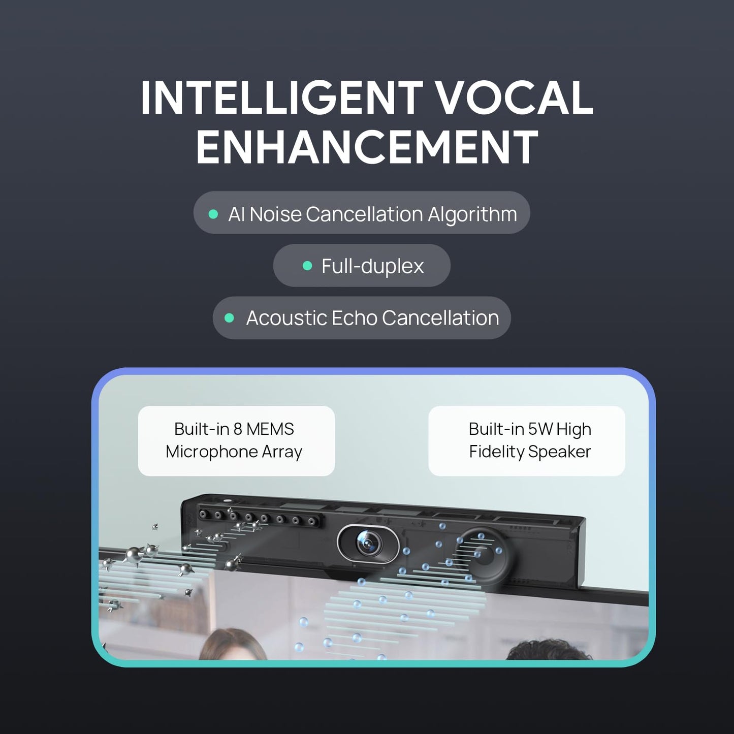 Yealink 4K USB Video Conference Camera - 120° Wide Angle, Microphone, Speaker, Auto Framing, for PC Meetings, Microsoft Teams & Zoom