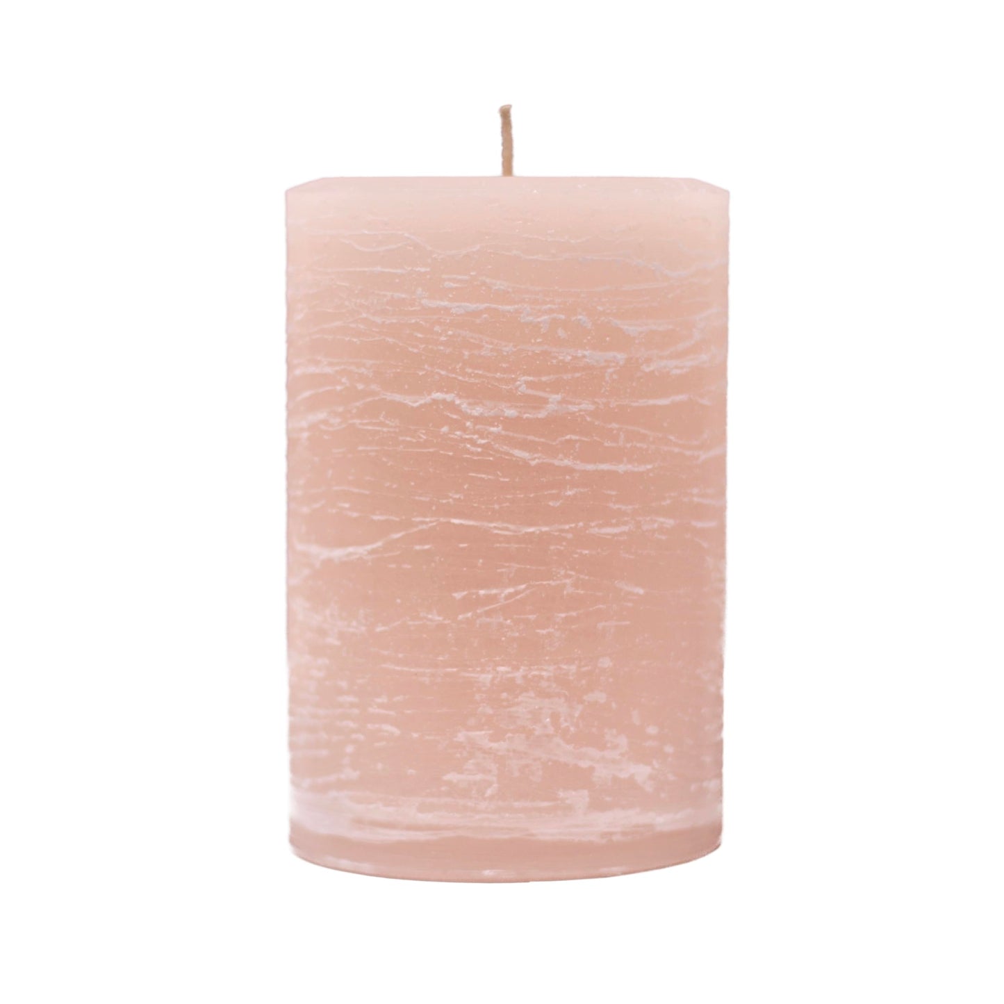 Modern Candle Design Large Unscented Rustic Nordic Pillar Candle Handmade in the USA (Peach Blush)