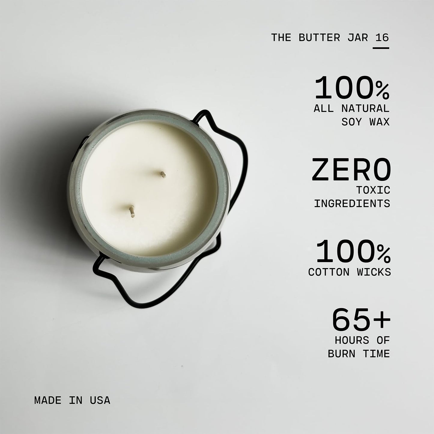 Milkhouse Candle Company Summer Storm Soy Candle - Dewy Greens | Rain-Soaked Woods | Coconut Water Scented - 16 oz Butter Jar with Lid, 65+ Hour Burn Time, Made in the USA