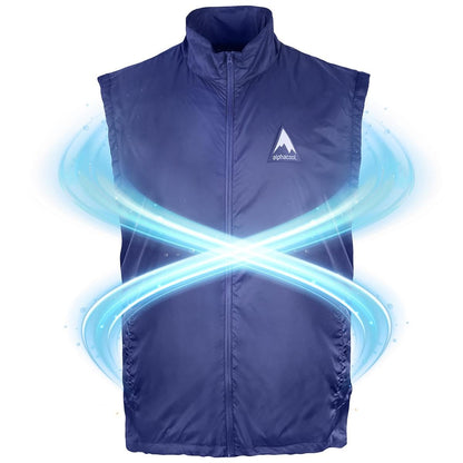 Alphacool Cooling Fan Vest with 2 Fans for Men & Women – Personal Wearable Air Conditioner XL