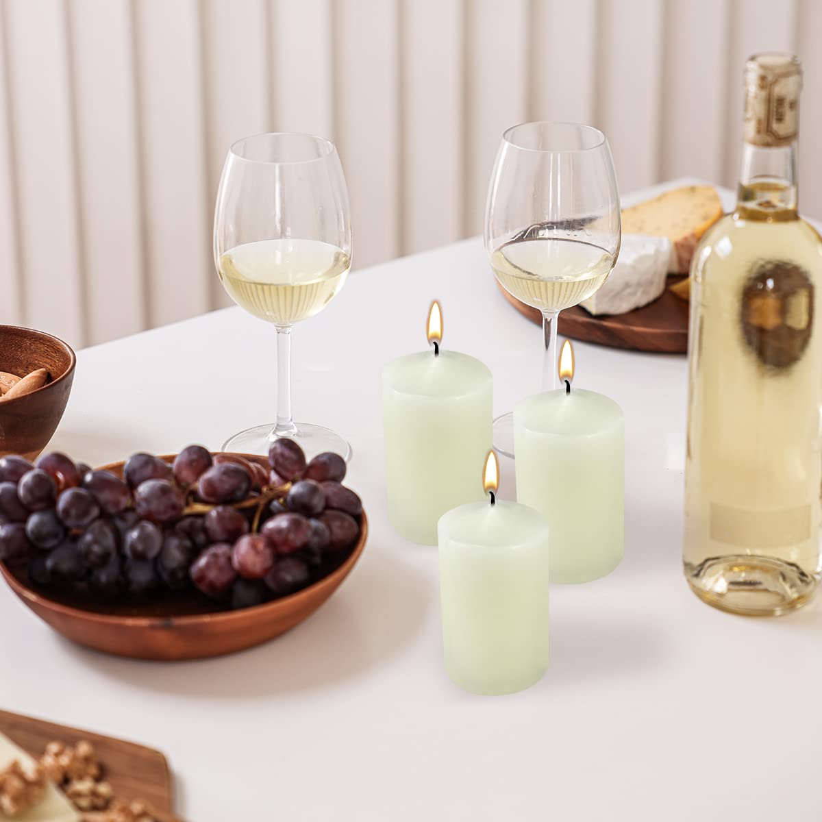 HOSVOT Ivory Votive Candles, 2.25 Inch Candle Votives, Unscented Small Cup Candles, Votive Candle Bulk for Wedding Church Party Spa Restaurants and Emergency (20 Pack, 2.25 Inch, Ivory)