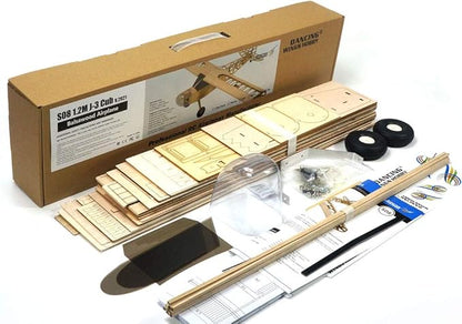 Viloga Piper J-3 Cub Balsa Wood Model Airplane S08 J3 Laser Cutting 46 Wingspan Fly Aircraft Model Kit DIY RC Plane Kit for Adults