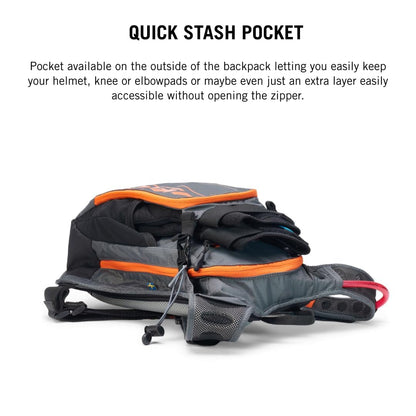 USWE Airborne Limited Race Edition with Water Bladder Included, Hydration Backpack for Men and Women, Ideal for MTB, Cycling, Mountain Biking (9L, Black Grey)