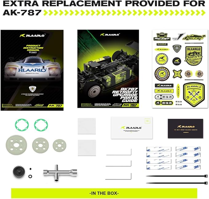 AMORIL RLAARLO 1:10 AK-787 Fast Brushless RC CarsTop Speed 120KM/H Large Remote Control Cars with 6 Lights for Adults4x4 On-Road Hobby Racing Vechile with Aluminum ShaftRubber TireGreen