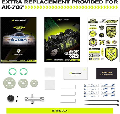 AMORIL RLAARLO 1:10 AK-787 Fast Brushless RC CarsTop Speed 120KM/H Large Remote Control Cars with 6 Lights for Adults4x4 On-Road Hobby Racing Vechile with Aluminum ShaftRubber TireGreen