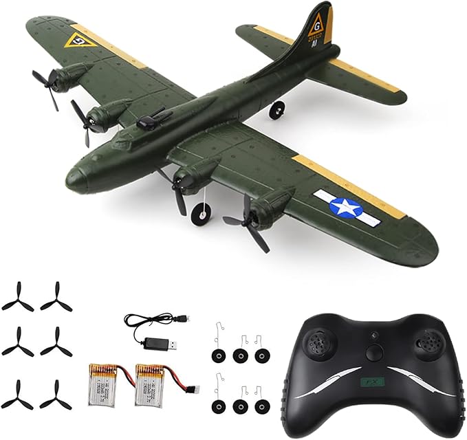 RC Plane Remote Control Airplane RTF 2.4GHz Radio Control B17 Lighting Aircraft for Beginner