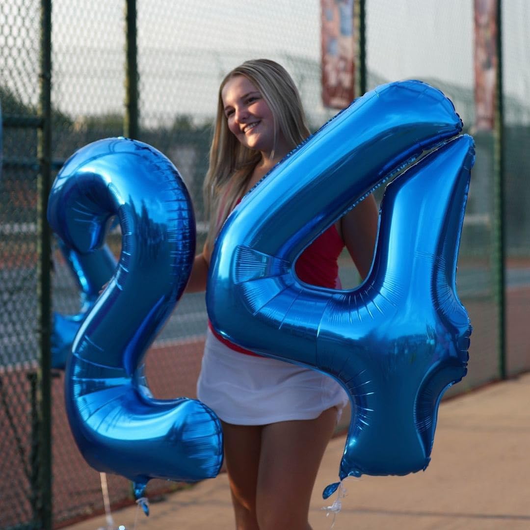 Number 22 Balloon by [Brand Name] - 40 Inch Navy Blue Birthday Decoration for 22nd Celebration
